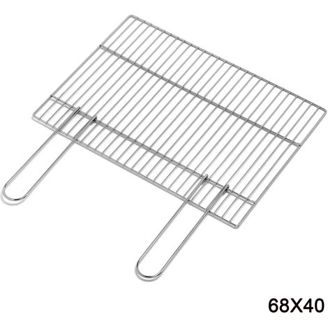Ompagrill Griglia Per barbecue e Camino Con Manici Richiudibili Dimensione 67 x 40 cm (1/5)
