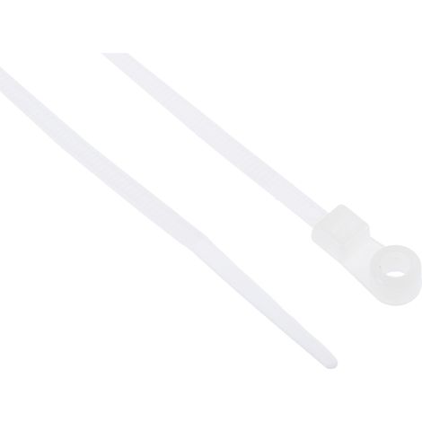 Serre-câble RS PRO Naturel en Nylon 66, 113mm x 2,5 mm ( Prix pour Sachet de 100 )