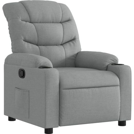 Maison Exclusive - Sillón reclinable de tela gris claro