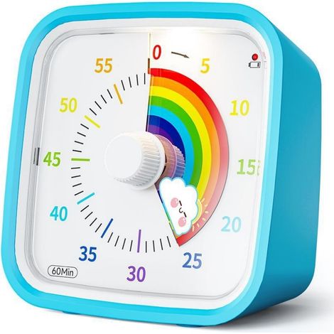 60-Minuten-Lerntimer mit einstellbarem Alarm für Schule und Kinderaktivitäten