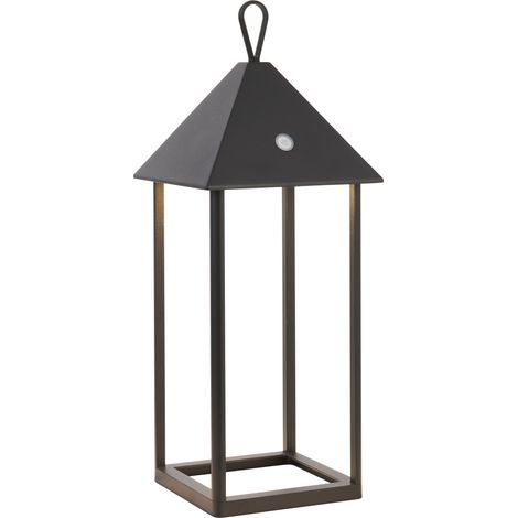 Lanterna da terrazza LED ricaricabile 3,15W Endon nera opaca (1/5)