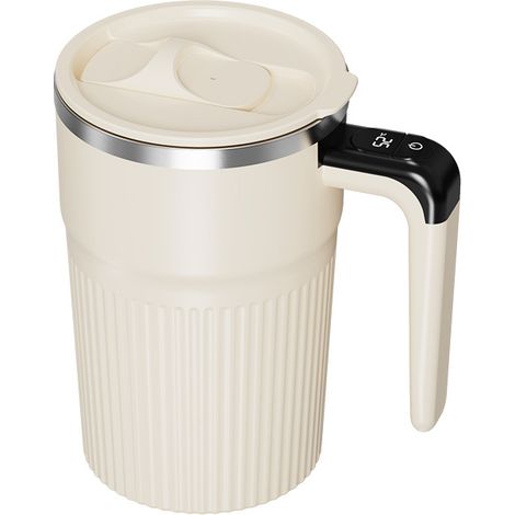 Mélangeur automatique Generico, 400 ml, avec affichage de la température, agitateur électrique et couvercle, idéal pour le chocolat chaud, le lait, à la maison, au bureau ou à l'école. (1/5)