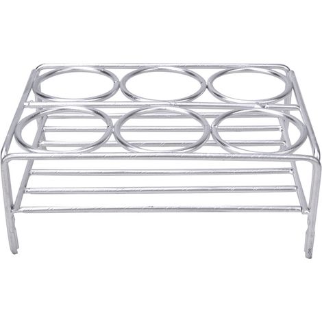 Support de Creuset Nickelé 6 Places, Diamètre 36mm, Support pour Creuset en Fil Nickelé Chromé