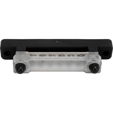 6-fach-Verteilerleiste mit Abdeckung, 48 V, 150 A, 2 Anschlüsse, Stromverteilerblock für Auto, Boot, Wohnmobil, Wohnwagen, schwarz (1/5)