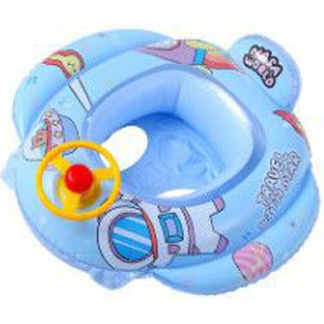 Aufblasbarer Baby-Schwimmring mit drehbarem Lenkrad und Hupe – für Kinder ab 6 Monaten – 1 Stück (1/5)