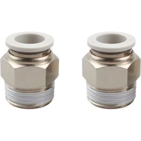 2pcs Connecteur Rapide d'air raccords Pneumatiques Connecteur Raccords Rapides Dia 8mm（Blanc,PC-8-02） (1/5)