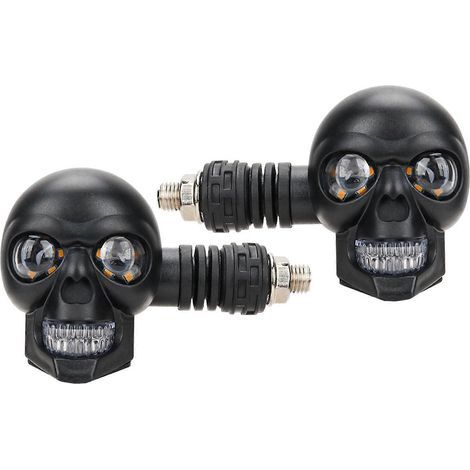 Totenkopf-Blinker für 12-V-Motorräder, Hochleistungs-LEDs, optimale Sichtbarkeit. Motorrad-Ersatzteile (1/5)