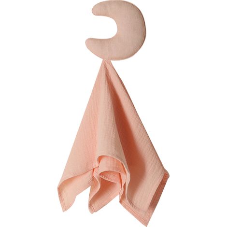 1 serviette de réconfort pour bébé, forme de lune, tissu coton doux, idéal pour apaiser et accompagner le sommeil (1/5)