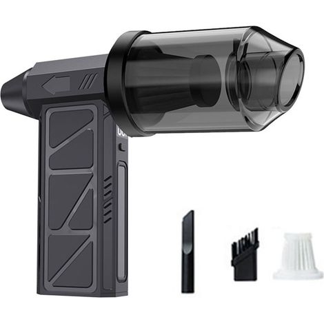 AMXCNOY Mini-Hochleistungsventilator, tragbar, 130.000 U/min, mit LED-Licht, Digitalanzeige und 4 Geschwindigkeitsstufen, ideal für Camping und Staubentfernung (1/5)