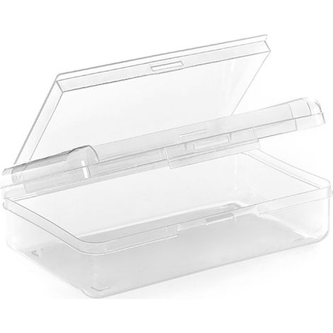 Transparent étui à crayons en Plastique avec une fermeture à boutons, de grande Capacité,multifonction, lieu de culte de l'Organiseur, empilable Pen pour les Étudiants de Bureau et de fournitures Scol (1/4)