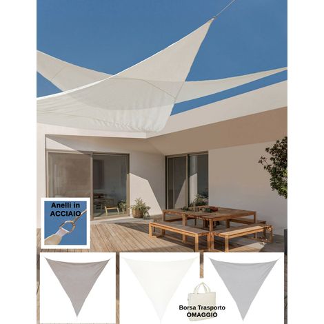 Vela ombreggiante Bizzotto triangolare cm3,6 x 3,6 grigio (1/5)