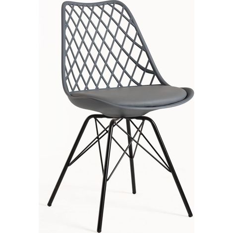 Packs Sillas Comedor - Pack 6 Sillas Iron Mima - Gris oscuro (1/5)