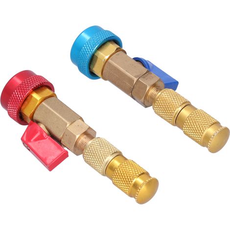2 outils d'extraction et d'installation de noyau de vanne de climatisation réglables avec coupleur haut/bas pour R134/R12