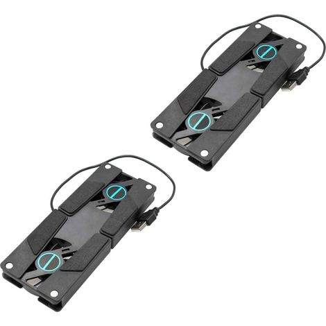 Refroidisseur pour Ordinateur Portable USB 2pcs Double Ventilateur Silencieux, Support Ventilé Pliant en Abs, pour Fête Estivale et Jeux (1/5)