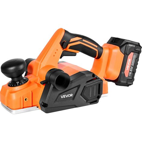 Rabot Électrique sans Fil Largeur Coupe 82 mm Raboteuse à Bois à Main 15000 tr/min avec Batterie Lithium 4 Ah 18,5 V Moteur sans Balais Profondeur Coupe Réglable pour Travail Chanfreinage Bois (1/5)