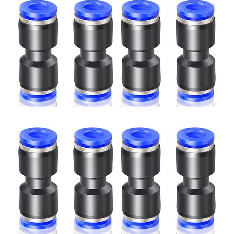 8 Pcs Bleu 8mm OD Droit Push To Connect Raccords (PU-8) LEMROE (1/5)