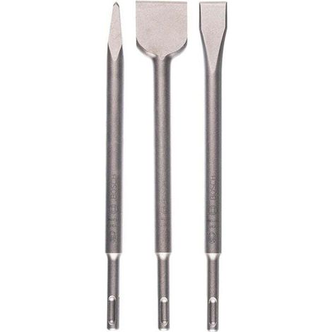 Accessories 3 pièces it de burins SDS plus (pour le béton et la maçonnerie, accessoires pour marteau burineur) Argent