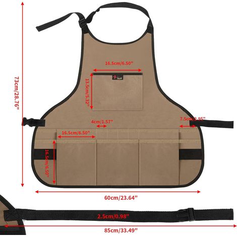 Oxford cloth garden apron, thickened garden tools belt, multifunctional, waterproof, wear-resistant for women and men