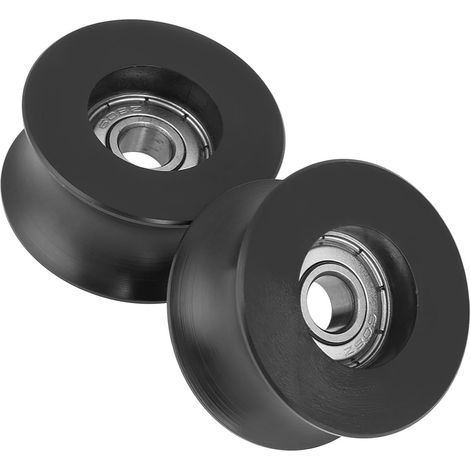 4 U Type Bearing Pulleys 8 x 40 x 2 cm Black (1/5)