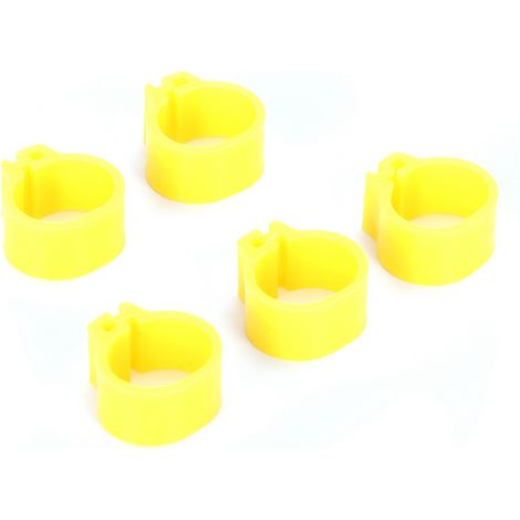 200 Anneaux de Pattes de 10mm pour Pigeons, Bagues d'Identification pour Volaille, Fournitures pour Oiseaux en Jaune