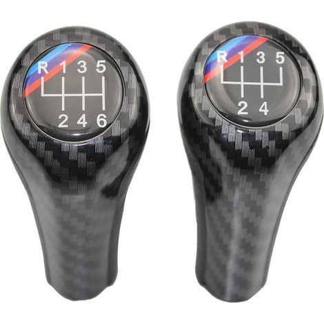 Schaltknauf, geeignet für BMW-Tuning, Schaltknauf mit Carbonfaser-Textur, Schalthebel für Schaltgetriebe, 5-Gang-Schaltung mit Carbonfaser-Textur (1/4)
