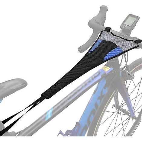 Home Trainer Velo, Filet de protection anti-transpiration pour vélo, Protection contre la transpiration du cadre, Protège le vélo de la corrosion pour l'entraînement en intérieur - noir et bleu (1/3)
