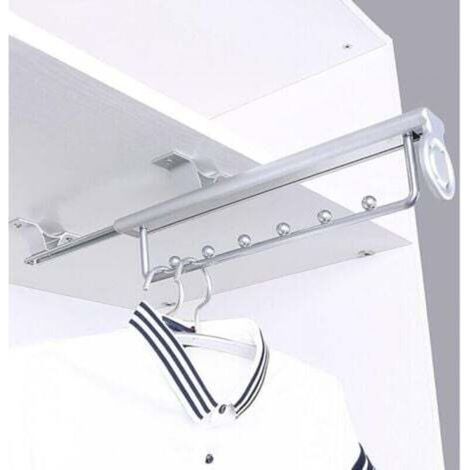 [JAMAIS UTILISÉ] 35CM Heavy Duty Porte-Vêtements Extractible Porte Pantalon Cintre Coulissant,Penderie Telescopique,Rail De Suspension Pour Armoire À Vêtements (1/4)