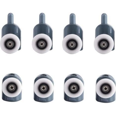 CSPARKV 8 Pièces Galets de Porte de Douche Roulette Porte de Douche Roulette Porte Coulissante Galet Porte Rouleau Roulette Roue Rouleaux De Porte De Douche pour Porte Douche Salle de Bain 25mm (1/5)