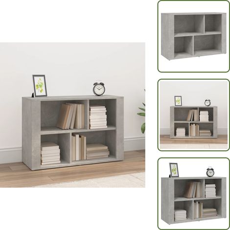 Aparador de madera contrachapada - vidaXL Aparador de madera contrachapada gris hormigón 80x30x54 cm - Aparador decorativo