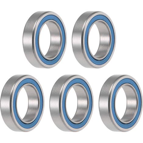 sourcing map MR1016-2RS Deep Groove Ball Bearings 10mm x 16mm x 4mm Double Sealed Chrome Steel P0(ABEC1) 5Pcs (1/4)