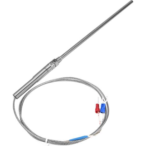 M8 Thread Type K Thermocouple 150mm Probe Temperature Sensor Wire 0-400℃ (1 m)