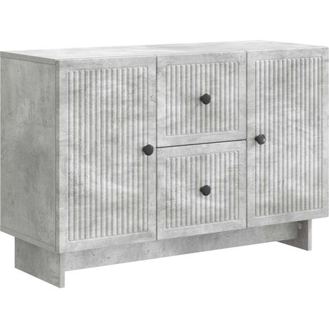 Aparador Gris Hormigón 89 x 34,5 x 60 cm Madera de Ingeniería vidaXL