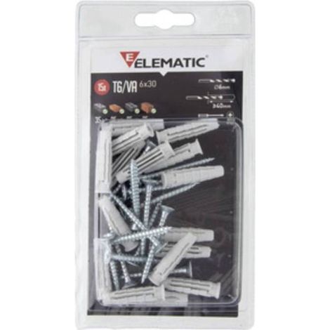 ELEMATIC TASSELLO T6 VA  5X25 C/VITE CONF. 100 PZ