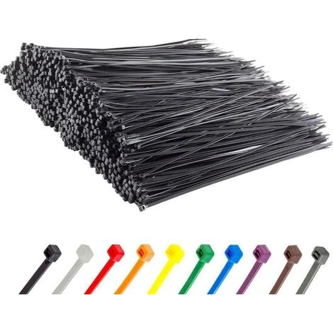 Kabelbinder 1000 Stück 300 x 3,6 mm schwarz UV-beständig (1/5)