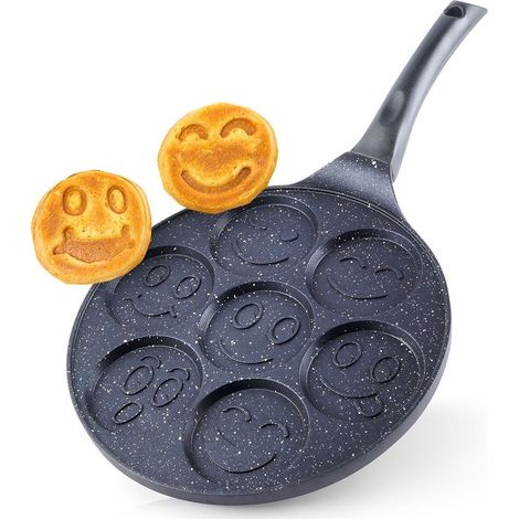 Poêle à œufs en granit 7 trous grande 27 cm (1/5)