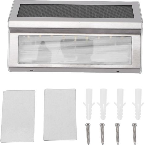 Applique solaire murale 9 LED étanche, éclairage extérieur automatique, allumage et extinction automatiques, idéale pour le jardin, la terrasse, l'allée ou la clôture, avec une lumière chaude. (1/5)