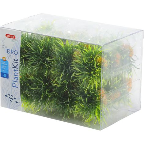 24 petits buissons déco plant kit idro hauteur 3 cm ø 3.5 cm environ, aquarium - zolux (1/5)