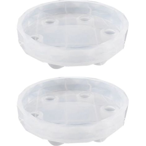 2 Moules Mini Table Résine Epoxy Silicone Blanc Transparent (1/5)