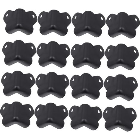 16 protège-coins pour meubles, noir, fer, pour coins pointus (1/5)
