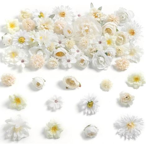 21 fiori artificiali nei toni del rosa e del rosso, accessori per capelli floreali fatti a mano, decorazioni per ombrelli, decorazioni floreali artificiali per matrimoni e hotel, molti (1/5)