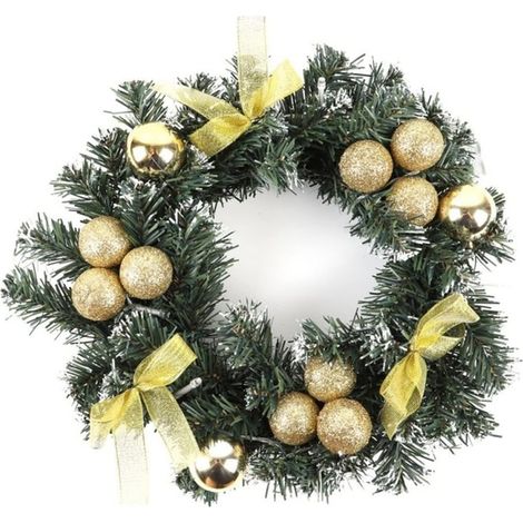 MINKUROW Ornamenti Natalizi 40cm Ghirlanda Di Natale Con Pigne Artificiali Bacche E Fiori Decorazioni Da Appendere Per La Porta D'ingresso Per La Casa Decorazioni Natalizie (1/2)