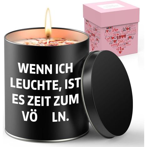 Duftkerze im Glas 9oz holziger Duft Valentinstag Geschenk für ihn (1/5)