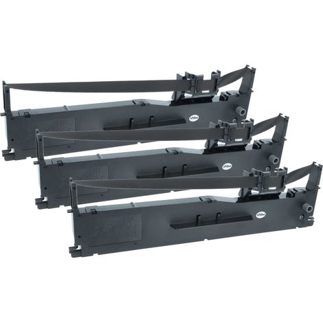 vhbw 3x Ribbon Cartridge Replacement for Epson C13S015307 for Dot Matrix, Receipt Printer - Black Ink Ribbon (1/5)
