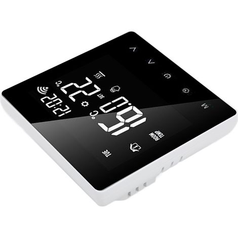 ME81H Thermostat LCD Intelligent WIFI Chauffage Sol Eau et Electrique Murale Chaudiere 3A AC230V Blanc Fond Bouton Blanc Compatible Tuya (1/5)