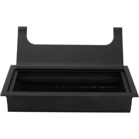 Cache-câble de bureau avec passe-fil et couvercle pour organisation des câbles (1/5)