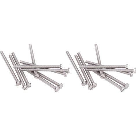 Vis à tête cylindrique fendue M3x45 en acier inoxydable A2-70 pour bricolage et montage de précision