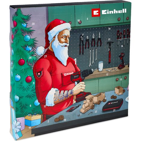 Original Einhell Adventskalender 2025 (24 Werkzeuge, Bit- und Ratschen-Zubehör, Schneid-/Messwerkzeuge, robuste Materialien, inkl. Werkzeugtasche) (1/5)