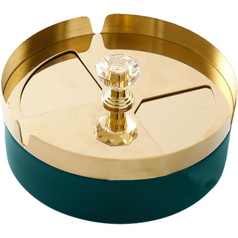Petit cendrier, cendrier à cigarettes avec plateau tournant, cendrier pour fumeurs pour bureau à domicile extérieur (1/5)