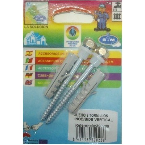 Tornillo Baño Sujecion Bidet Inodoro S M Inox 320286 2 Pz