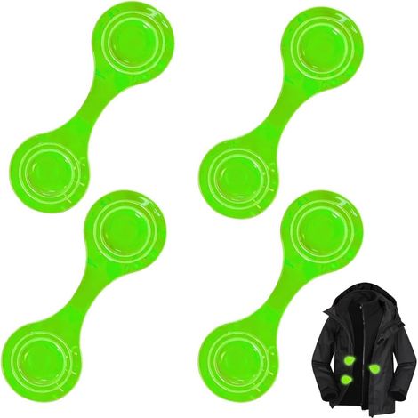 Set of 4 Magnetic Reflectors – Clip-on Pendants for Children, School Bags, Backpacks, Clothes, Strollers and Dogs, Reflective Strip for Nighttime, Luminous Dog Pendant (1/5)